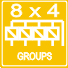 32 channel alarm annunciator signalization unit with IEC 60870-5-103 protocol icons groups 8x4